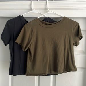 Art Class Dark Navy Blue & Dark Greenish Brown Shirt Set